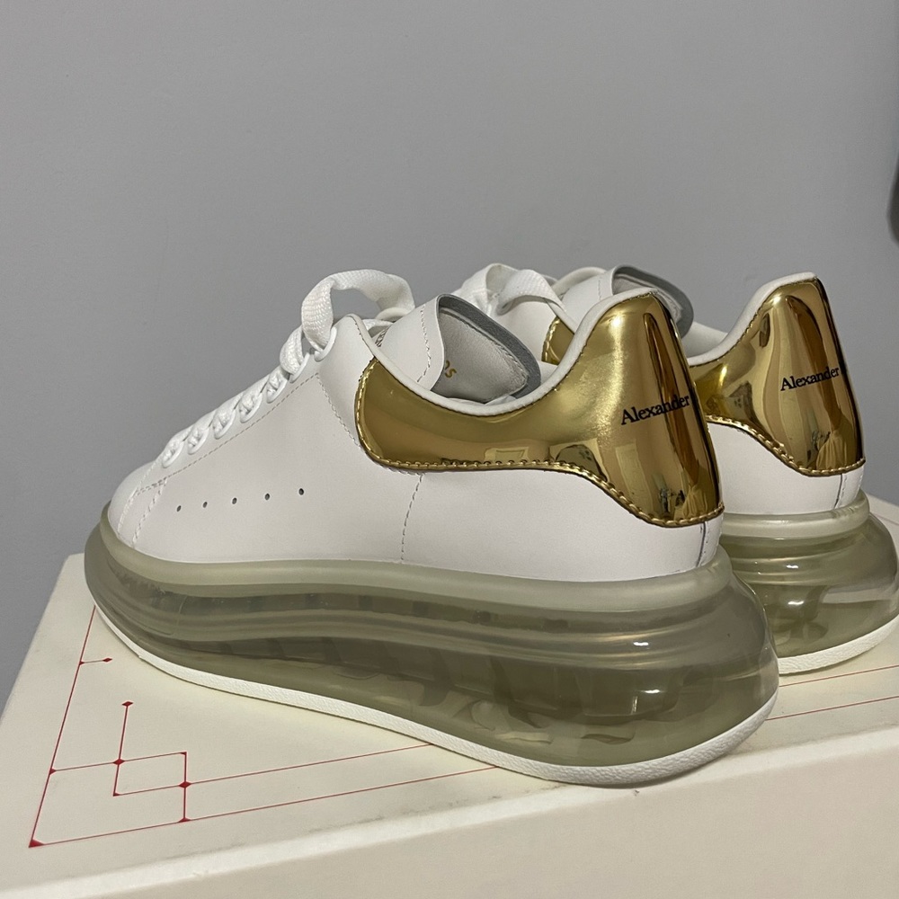 Alexander McQueen Leather Trainers, oversized 6